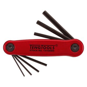 Teng 7pc Fold-Up Metric Hex Key Set - 1.5-6.0mm