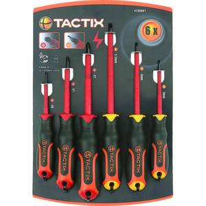 Tactix Screwdriver Insulated 6Pc Set