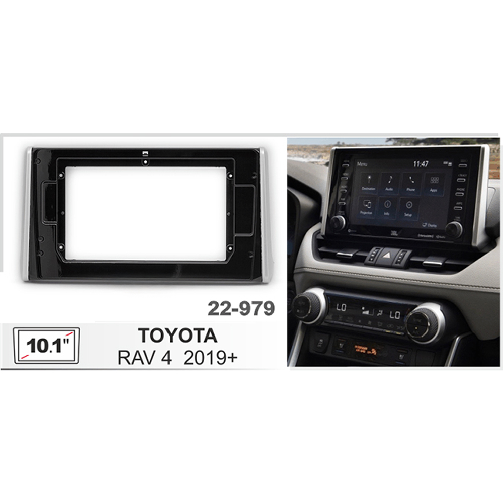 FITTING KIT 10.1" DASH KIT TOYOTA RAV4 2019 ON (BLACK) - Image 2