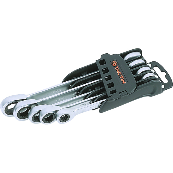 Tactix Ratchet Spanner 5pc Set-Metric