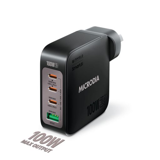 MICRODIA SMARTCUBE NANO 100W 4 PORT GAN WALL CHARGER - WHITE