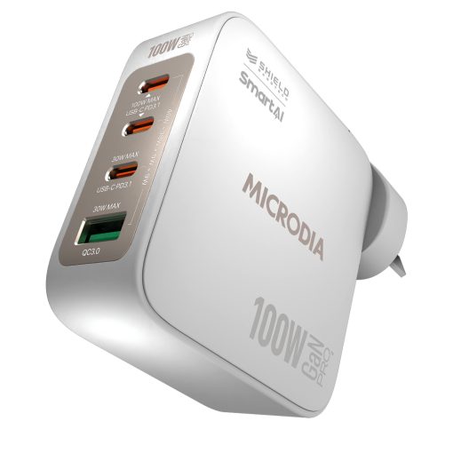MICRODIA SMARTCUBE NANO 100W 4 PORT GAN WALL CHARGER - WHITE - Image 2
