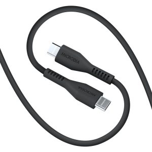 MICRODIA FRUITYWIRE LIQUID SILICON PD100W 2.6M USB-C TO USB-C CABLE - CHARCOAL