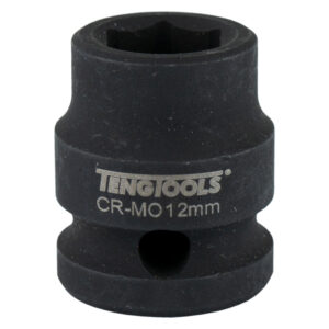 Teng 1/2in Dr. Stubby Impact Socket 12mm DIN
