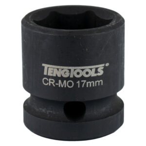 Teng 1/2in Dr. Stubby Impact Socket 17mm DIN