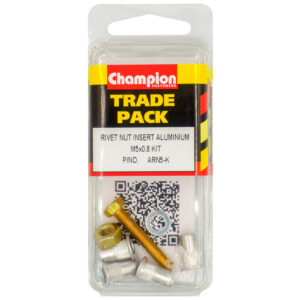 Champion Rivet Nut Insert Aluminium M5 x 0.8mm - Kit - 4pk