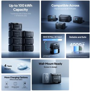 Alternative view of BLUETTI B500K EXPANSION BATTERY & USB/12VDC POWER STATION | 5120WH