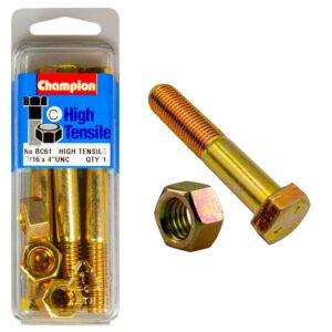 Champion 4 x 7/16in Bolt & Nut (C) - GR5