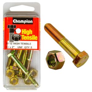 Champion 2in x 1/4in Bolt And Nut (A) - GR5