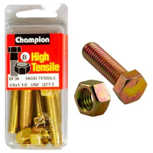 Champion 1-1/2in x 3/8in Set Screw & Nut (B) - GR5
