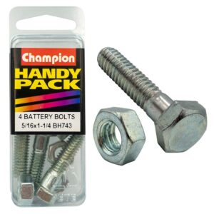 Champion 5/16in x 1-1/4in Sq HD Batt. Bolt & Nut