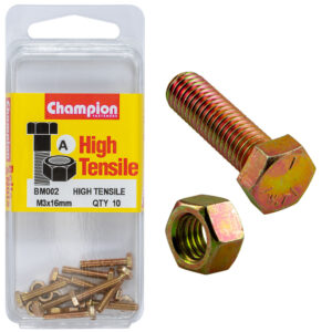 Champion Hex Set Screw High Tensile M3x16mm Grade 8.8 - 10pk