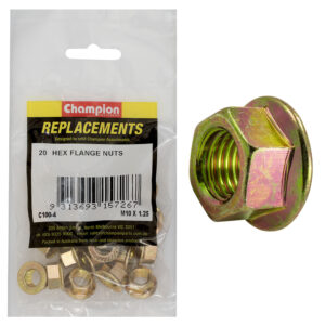 Champion M10 x 1.25 Hex Flange Nut -20pk