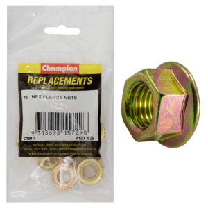 Champion M12 x 1.25 Hex Flange Nut -10pk