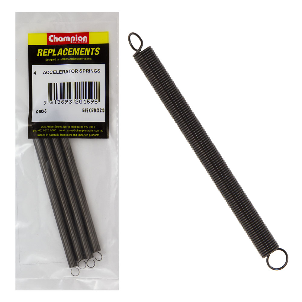 Champion 135 x 8 x 0.7mm Accelerator Spring-4pk