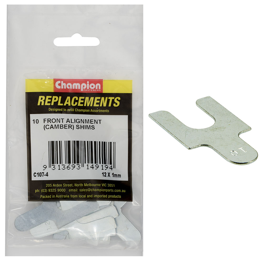 Champion Front Alignment Shim 12mm x 1mm Type 1 -10pk
