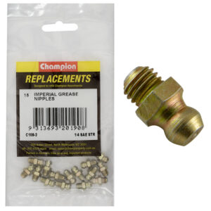 Champion 1/4in UNF (Sae) Straight Grease Nipple -15pk