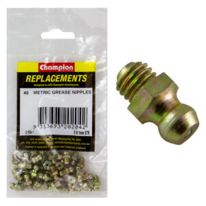 Champion M6 x 1.00mm Straight Grease Nipple -40pk