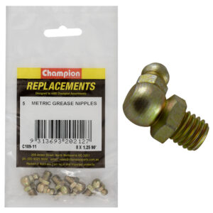 Champion M8 x 1.25mm 90-Deg. Grease Nipple -5pk