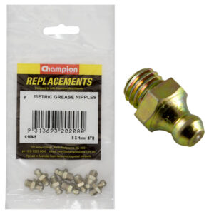 Champion M8 x 1.00mm Straight Grease Nipple -8pk