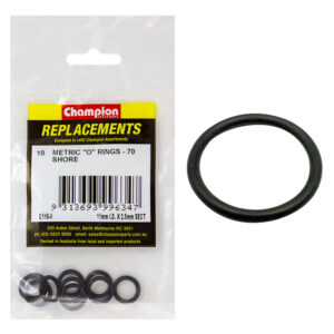 Champion 11mm (I.D.) x 2.5mm Metric O-Ring -10pk
