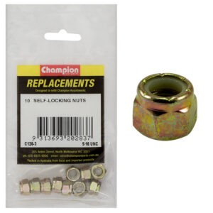 Champion 5/16in UNC Nylon insert Self-Locking Nut -10pk