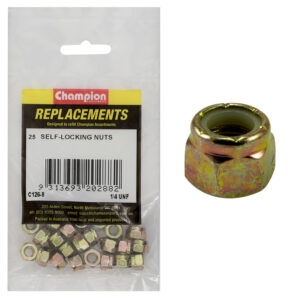 Champion 1/4in UNF Nylon insert Self-Locking Nut -25pk
