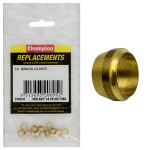 Champion 1/4in Brass Compression Type Olive -10pk