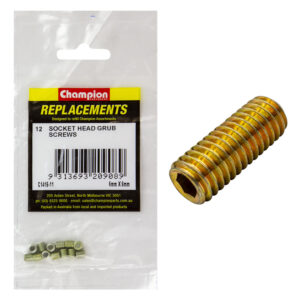 Champion M6 x 6mm Socket Grub Screw -12pk