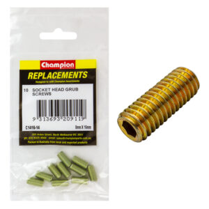 Champion M8 x 16mm Socket Grub Screw -10pk