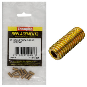 Champion 1/4in x 1/2in BSW Socket Grub Screw -10pk