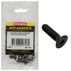 Champion M8 x 16mm C/Sunk Socket Head Cap Screw -6pk