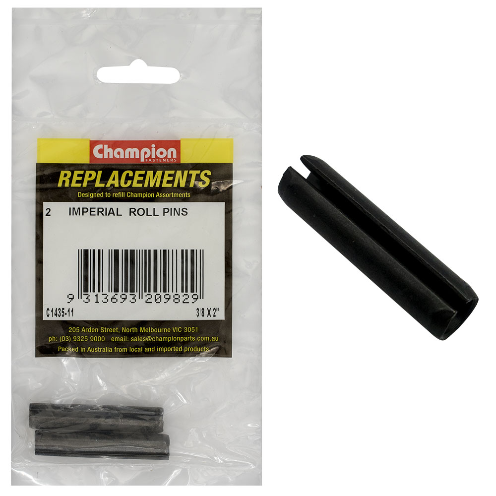 Champion 3/8in x 2in Roll Pin -2pk