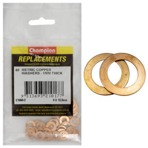 Champion M6 x 12.5mm x 1.0mm Copper Washer -40pk