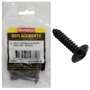 Champion 10G x 2in S/Tapping Screw Mushroom Head Ph -15pk