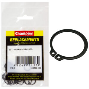 Champion 12mm External Circlip -20pk