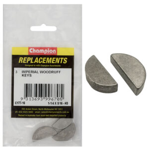 Champion 1-1/4in x 5/16in Wkd Woodruff Key -3pk