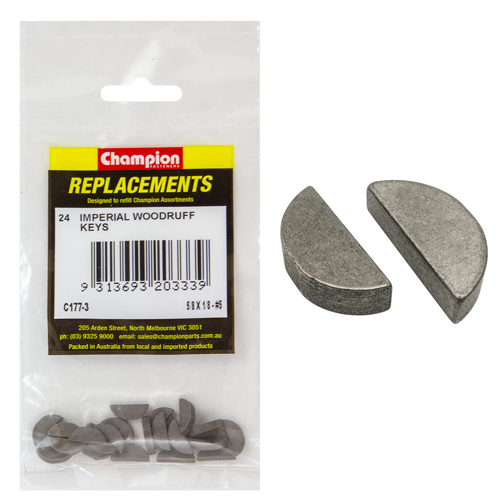 Champion 5/8in x 1/8in Wk5 Woodruff Key -24pk