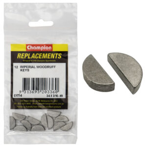 Champion 3/4in x 3/16in Wk9 Woodruff Key -12pk