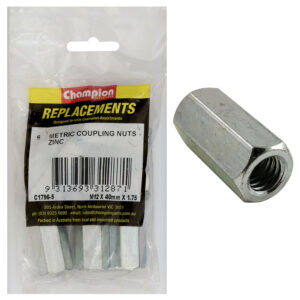Champion M12 x 40mm x 1.75 Hex Coupler Nut -6pk