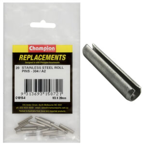 Champion 3mm x 20mm Stainless Roll Pin 304/A2 -20pk