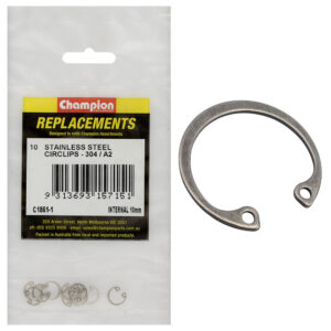 Champion 10mm Stainless internal Circlip 304/A2 -10pk