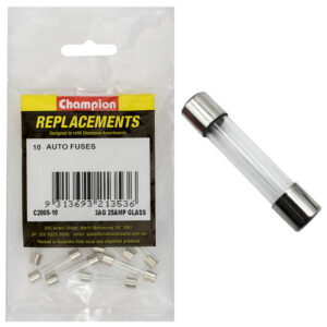 Champion 3Ag 25Amp Glass Fuse -10pk