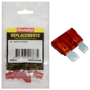 Champion AF 10Amp Standard Blade Fuse (Red) -10pk