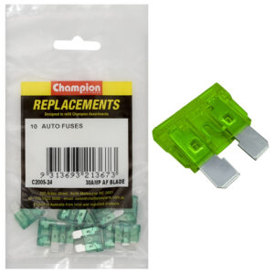 Champion AF 30Amp Standard Blade Fuse (Green) -10pk