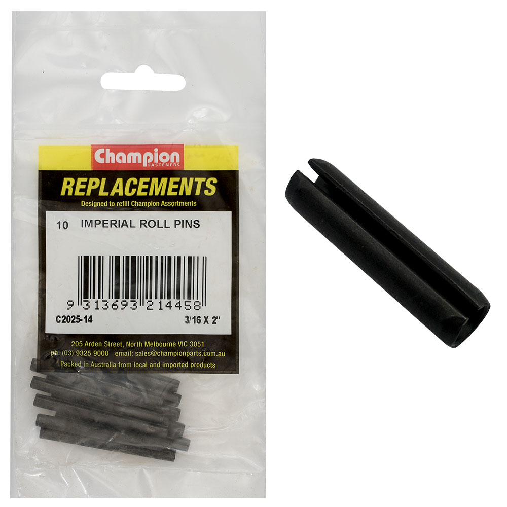 Champion 3/16 x 2in Imperial Roll Pin -10pk