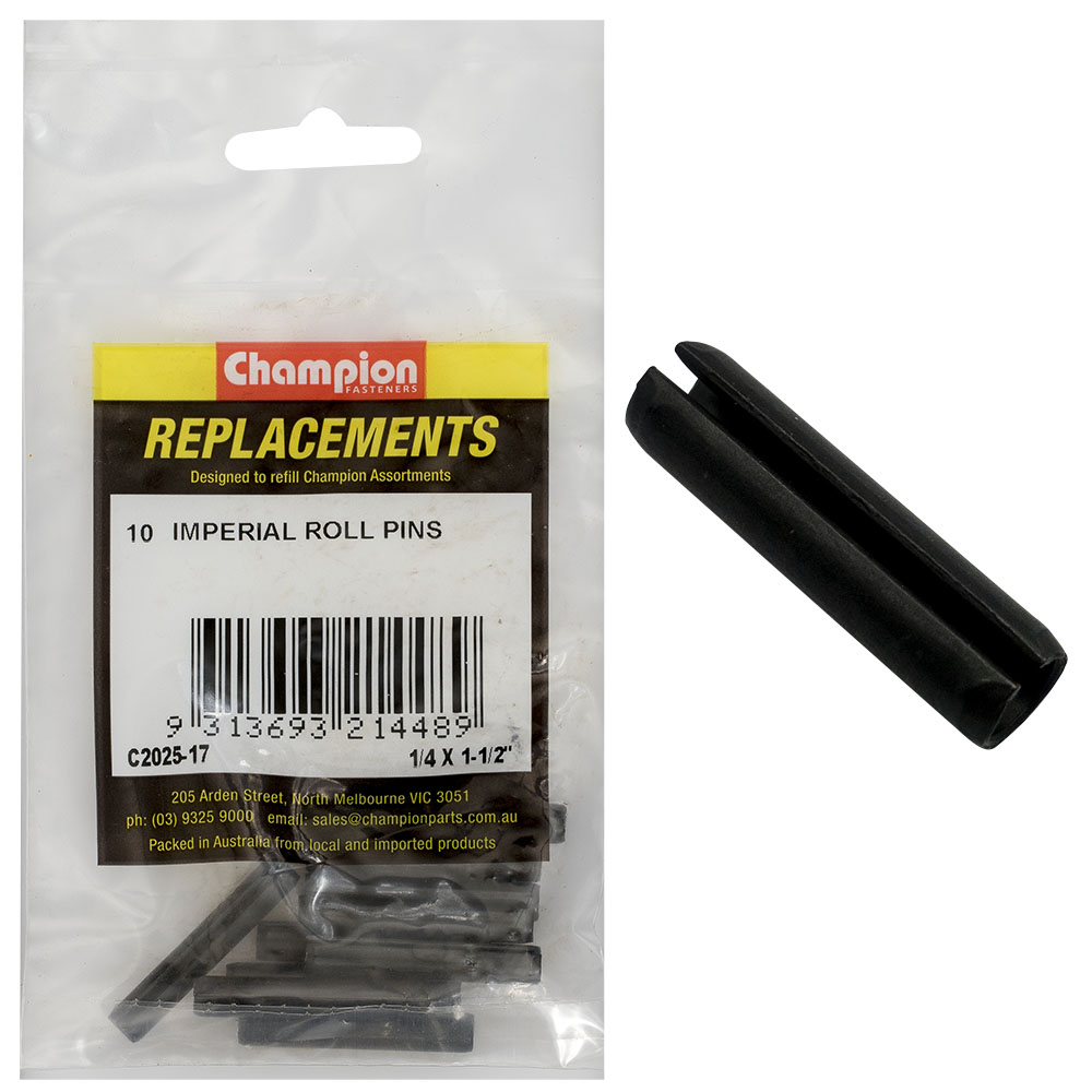Champion 1/4 x 1-1/2in Imperial Roll Pin -10pk
