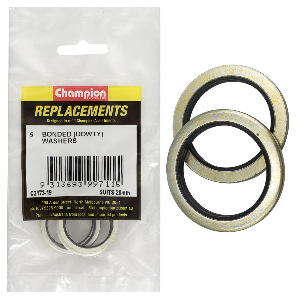 Champion Bonded Seal Washer (Dowty) 28mm -5pk
