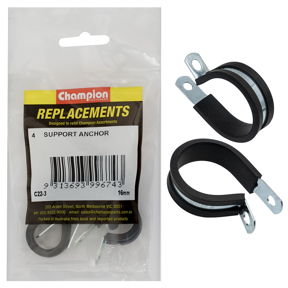 Champion 16mm Pipe Support Anchor -4pk