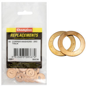 Champion 3/8in x 3/4in x 20G Copper Washer -40pk